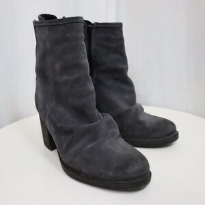ARTICA Suede Leather Slouchy Heeled Boots